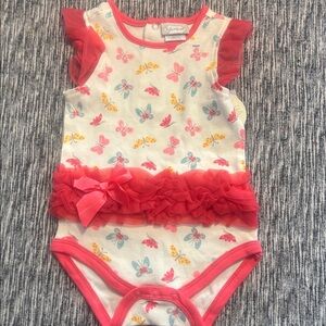 Kyle and Deena pink butterfly ruffle Baby Clothes